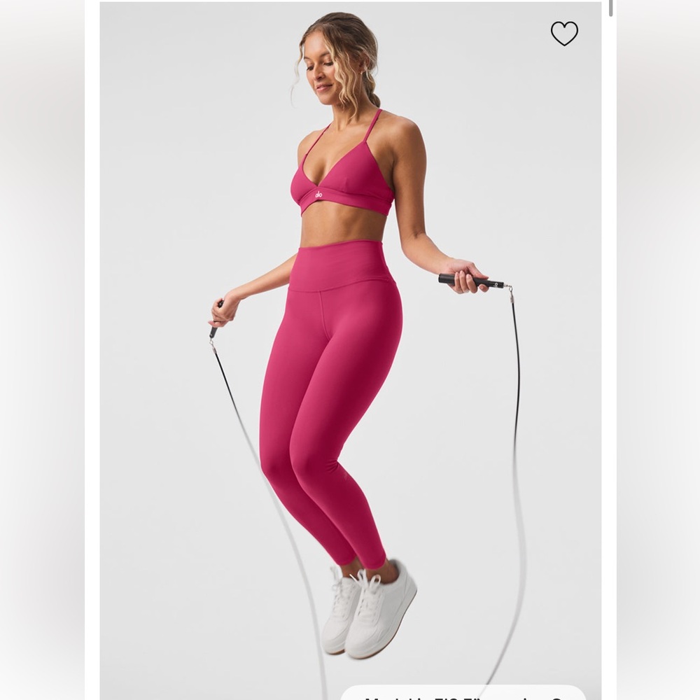 Alo yoga 7/8 High-waist airbrush legging in pink summer crush